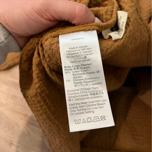 Madewell Lightspun Peplum Open Back Top Size XS Toffee - Picture 6 of 6